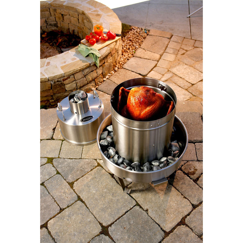 Orion Cooker Outdoor Convection Cooker Stainless BBQ Smoker Turkey Fryer 2 Pack