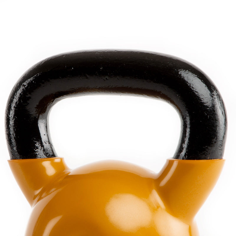 Everlast Vinyl Coated Iron Kettlebell Exercise Training Weight, 20 Pound, Orange