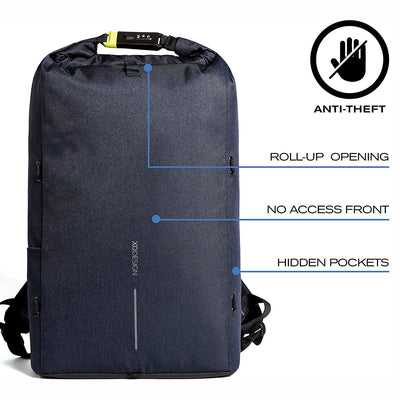 XD Design Bobby Urban Lite Anti Theft Laptop Backpack w/ RFID Protection, Navy