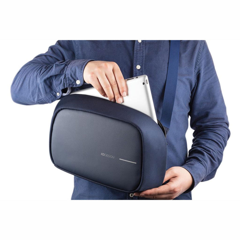 XD Design Bobby Anti Theft Crossbody Sling Bag with USB Charging Port, Navy Blue