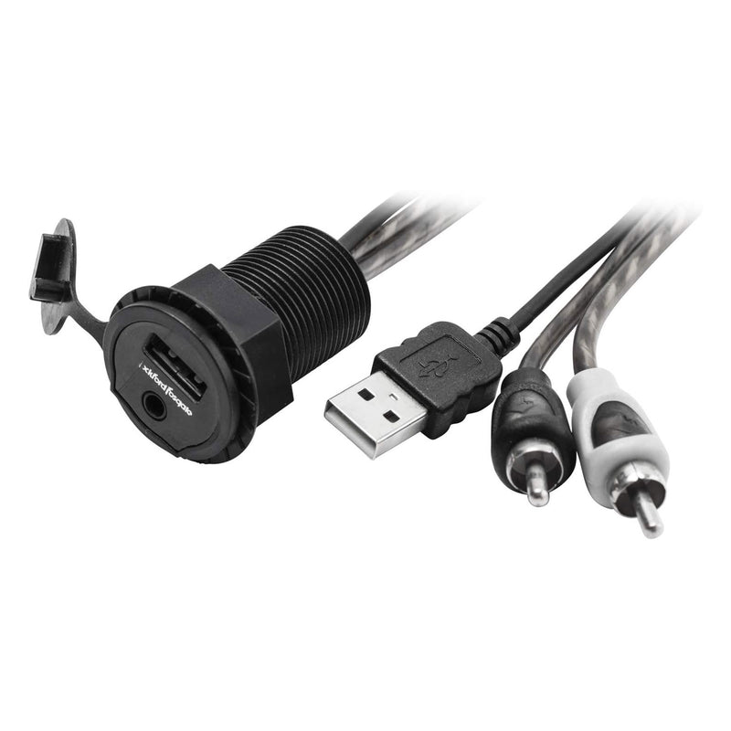 Rockford Fosgate Punch Universal RCA Auxiliary and USB Input Port and Cables