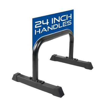 Ultimate Body Press PBAR 12 x 24 Inch Parallettes, XL Push Up Stands, Black