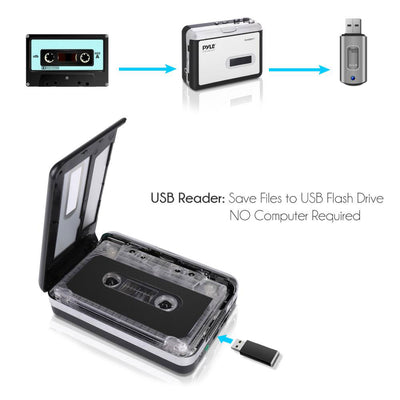 Pyle Cassette Player Recorder MP3 Digital Tape Converter w/ USB Plug In (2 Pack)