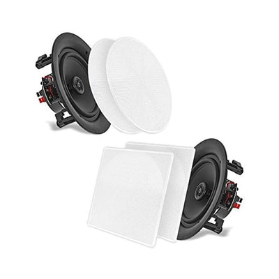Pyle PDIC56 5.25 Inch 150W Wall Dual Stereo Speakers System Pair (Open Box)