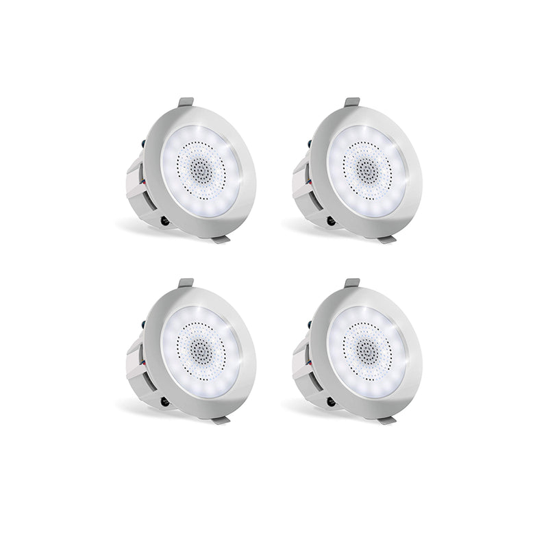Pyle 4 Inch 2 Way 160W Bluetooth Ceiling Wall Speakers & LED Light (4 Pack)