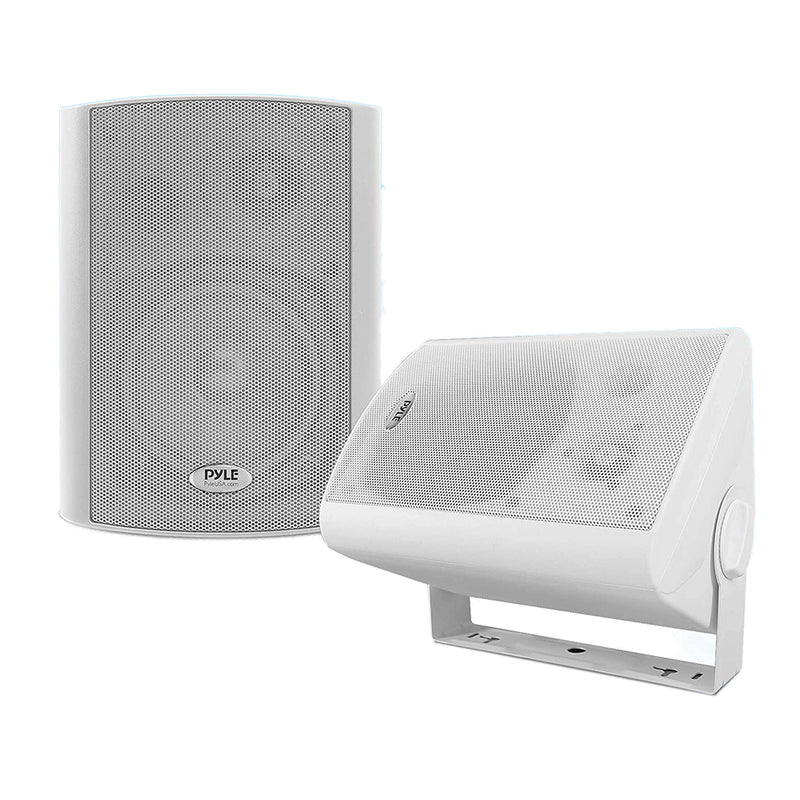 Pyle Bluetooth Indoor Outdoor 5.25" Stereo Speaker System, White (8 Speakers)