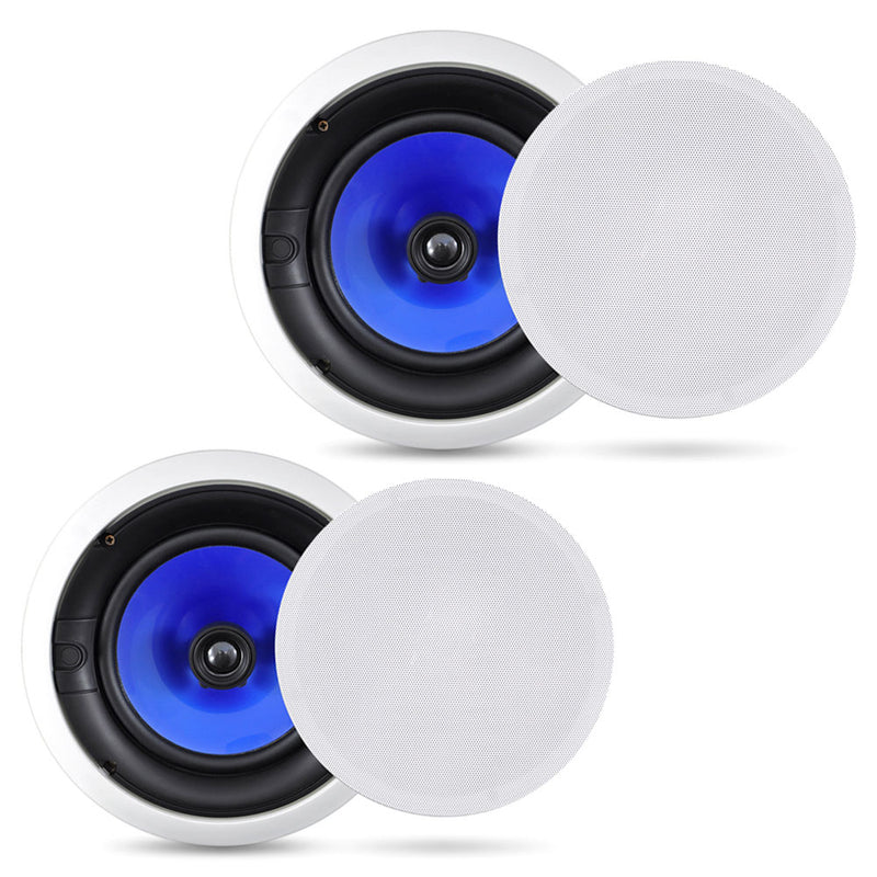 Pyle Audio 6.5 Inch 2 Way 250W Flush In Wall Ceiling Speakers, Pair (Open Box)