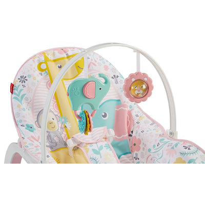 Fisher-Price Portable Vibrating Newborn to Toddler Rocking Chair Seat, Pink