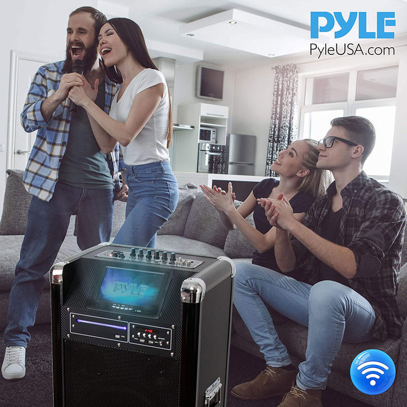 Pyle PKRK212 1000 Watt Bluetooth Multimedia Vibe Karaoke Audio System (2 Pack)