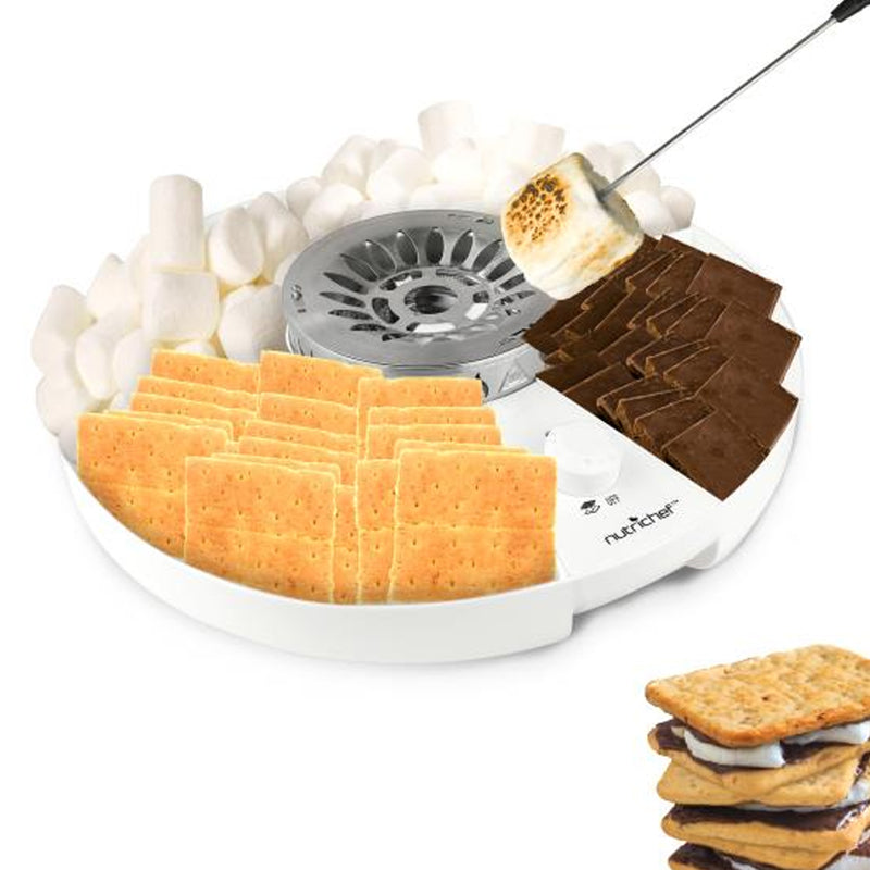 NutriChef Electric Kitchen Smores Maker Marshmallow Melter with Skewers (4 Pack)