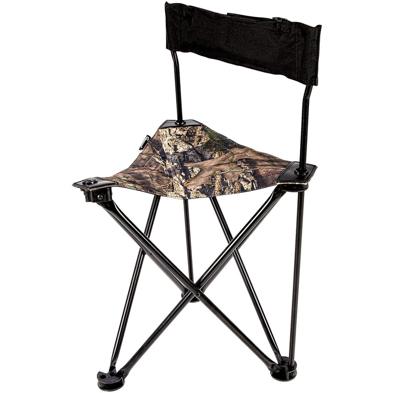 Ameristep AMEFT1013 All-Weather Foldable Backpack Hunting Camp Chair, Mossy Oak