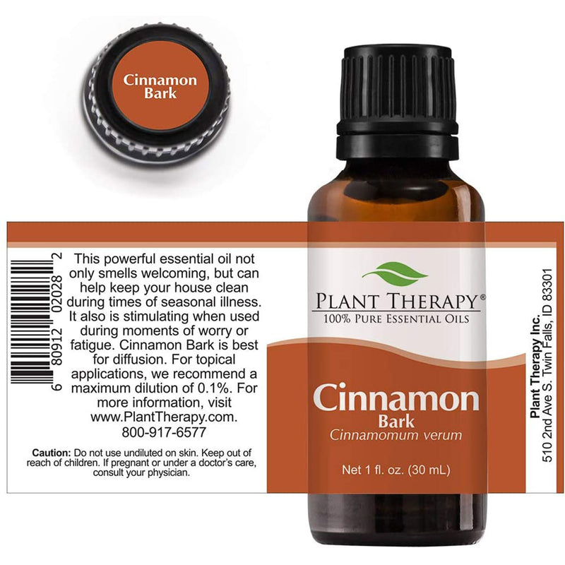 Plant Therapy Diffusible 30mL Essential Oil, 1 Ounce, Cinnamon Bark (2 Pack)