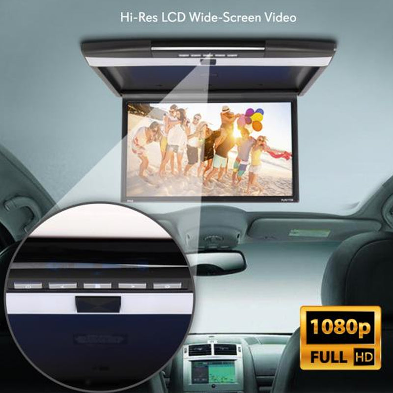 Pyle Flip Down Roof Mounted 17.3" Screen HD 1080p Multimedia Player (Open Box)