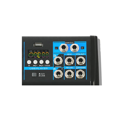 Pyle PMXU43BT 4 Channel Bluetooth Sound Board Mixer System for DJ Studio Audio