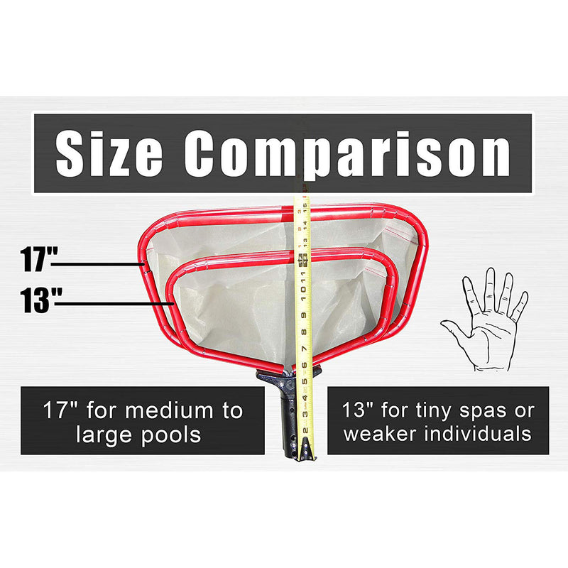 ProTuff Products Fine Mesh Spa Fountain Swimming Pool Silt Rake Net, 17.5 Inch