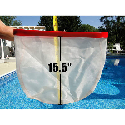 ProTuff Products Fine Mesh Spa Fountain Swimming Pool Silt Rake Net, 17.5 Inch