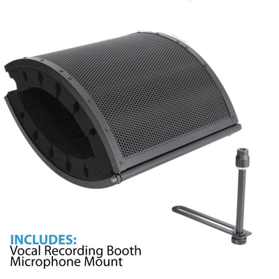 Pyle Noise Absorbing Isolation Acoustic Panel Shield Vocal Studio Booth (2 Pack)