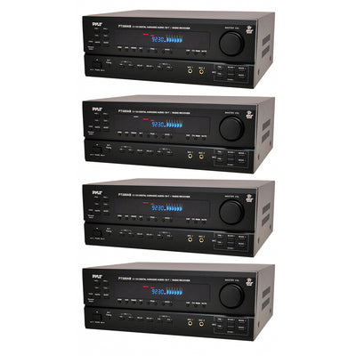 PYLE 5.1 Channel 420 Watt Home Audio Receiver Amplifier with Bluetooth (4 Pack)