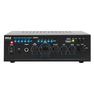 Pyle PTAU45 Bluetooth Home Audio 2 x 120 Watt 2 Channel Power Amplifier Receiver