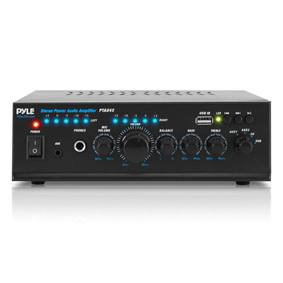 Pyle PTAU45 Bluetooth Home Audio 2 x 120 Watt 2 Channel Power Amplifier Receiver