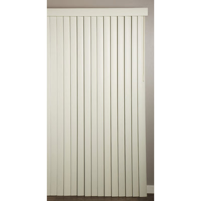Achim Home Furnishings Patio Vertical Blinds, 84x78", Ribbed Alabaster (Used)