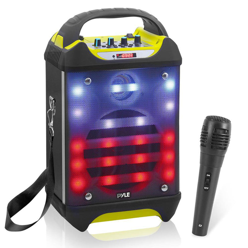 Pyle Bluetooth Portable Stereo Karaoke Speaker and Microphone System (Open Box)