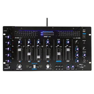 Pyle 6 Channel Bluetooth DJ Studio Audio Sound Board Mixer System (For Parts)