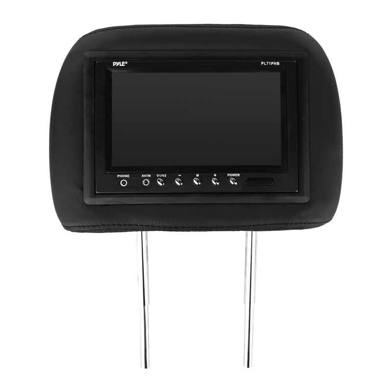 Pyle Dual 7" Universal Vehicle Headrest Video Monitor Built In Speaker(Open Box)