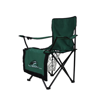 QB54 Outdoor Football Set - Football Toss and Kick Game Built into 2 Folding Chairs - Green