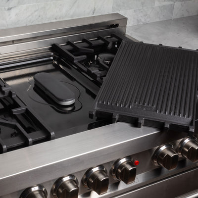 ZLINE 48" Professional 7 Burner Oven Range w/ Cast Iron Grill, Stainless Steel