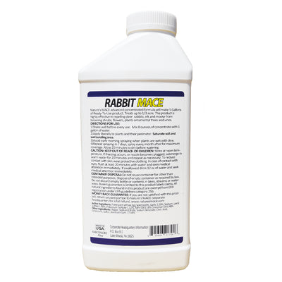 Nature's MACE Rabbit repellent Concentrate Makes 5 Gallons Treats 28,000 Sq.Ft - VMInnovations