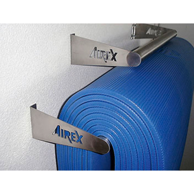 AIREX Wall Bracket Hanging Rack for Yoga and Exercise Mats in Studios or Gyms