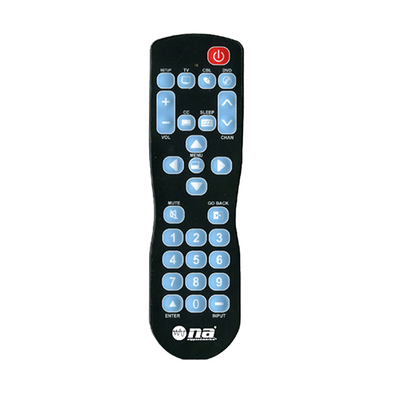 AudioPipe RCN-C931BL NA Video & Audio 1-Wipe Universal TV Remote, Black (2 Pack)
