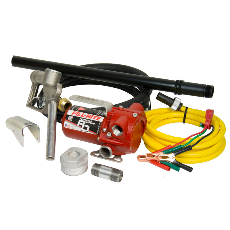 Fill-Rite RD812NP 12V DC 12 GPM Bung Mounted Fuel Transfer Pump w/ Hose & Nozzle