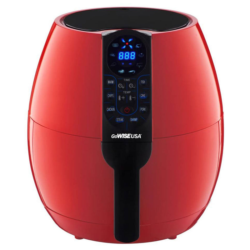 GoWISE 3.7-Quart Programmable Air Fryer with 8 Cooking Presets, Chili Red