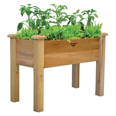 Gronomics Tool Free Rustic Elevated Garden Bed 18 x 34 x 32 Inches, Unfinished
