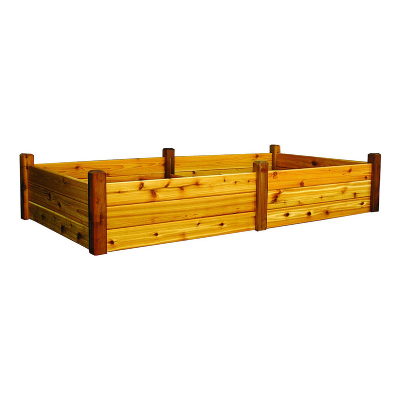 Gronomics Western Red Cedar Raised Garden Bed 48 x 95 x 19 Inches, Finished
