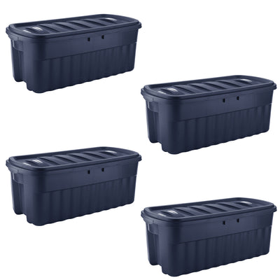 Rubbermaid Roughneck 50 Gal Stackable Storage Tote Container (4 Pack) (Used)