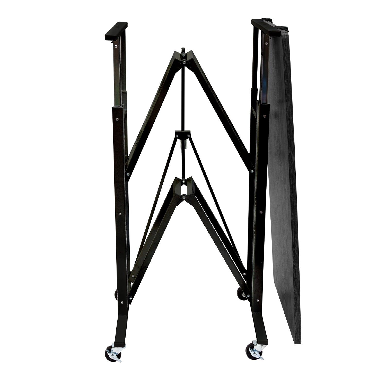 Origami Up Down Adjustable Sitting Standing Workstation Desk w/ Wheels, Black - VMInnovations