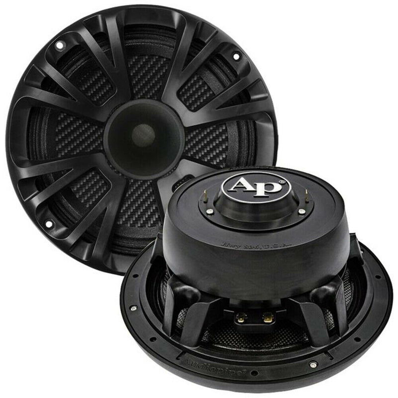 Audiopipe 400 Watt Max 4 Ohms Car Audio 10-Inch Speakers, Pair, Black (2 Pack)