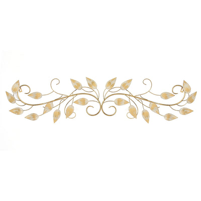 Stratton Home Decor Over the Door Wall Decor Scroll Art in Brushed Gold Finish