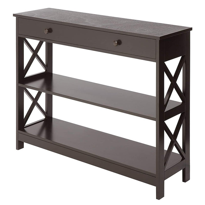 Convenience Concepts Oxford 1 Drawer Console Table with 2 Shelves (For Parts)