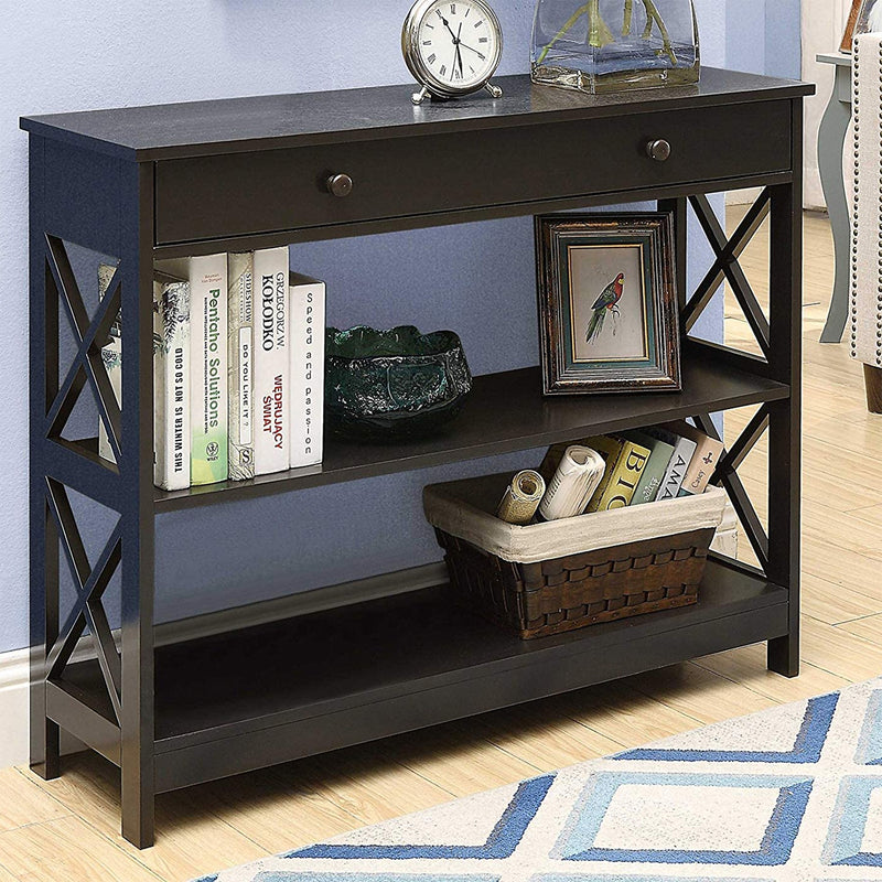 Convenience Concepts Oxford 1 Drawer Console Table with 2 Shelves (For Parts)