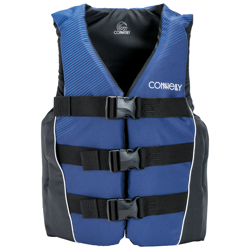 Connelly Coast Guard Approved Nylon Teen Water Life Jacket PFD Vest, Blue/Black