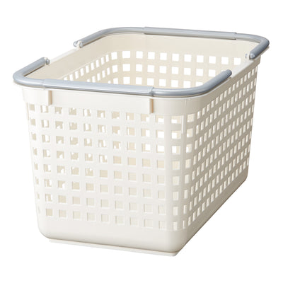 Like-it 19x13x19" Square Scandinavia Style Home Organizing Storage Basket, White
