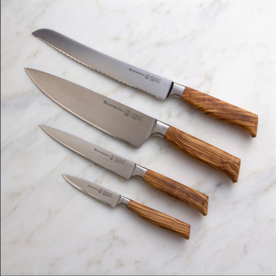 Messermeister Oliva Elite Professional Sharp 4 Piece Gourmet Kitchen Knife Set