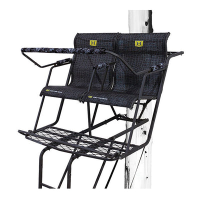 Hawk Durable Steel Denali 2-Man Ladder Treestand with Safe-Tread Steps(Open Box)