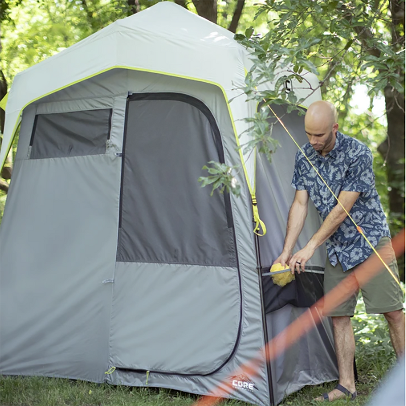 CORE Instant Camping 7 x 3.5-Foot 2-Room Utility Shower Tent with Changing Room