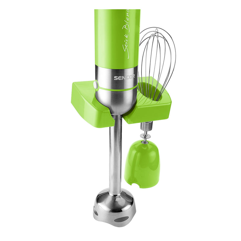 Sencor Stick Hand Immersion Blender Set with Beaker, Chopper, & Whisk, Green