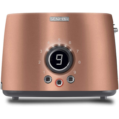 Sencor STS 6056GD Electric Wide 2 Slice High Lift Toaster with Rack, Rose Gold